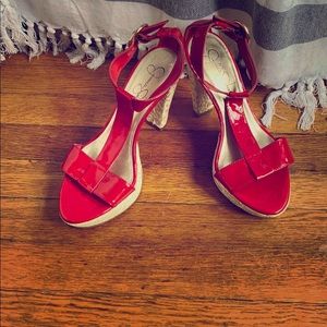 Jessica Simpson Red Patent Leather Heels